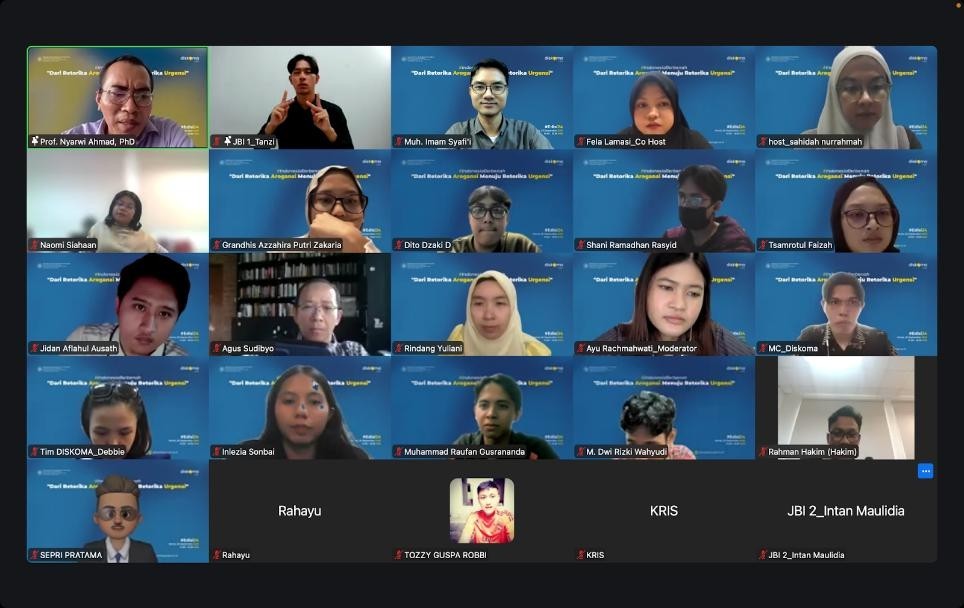 FOTO: Peserta Diskoma edisi ke-24 yang hadir melalui platform Zoom Meeting, Kamis (25/09/2025).